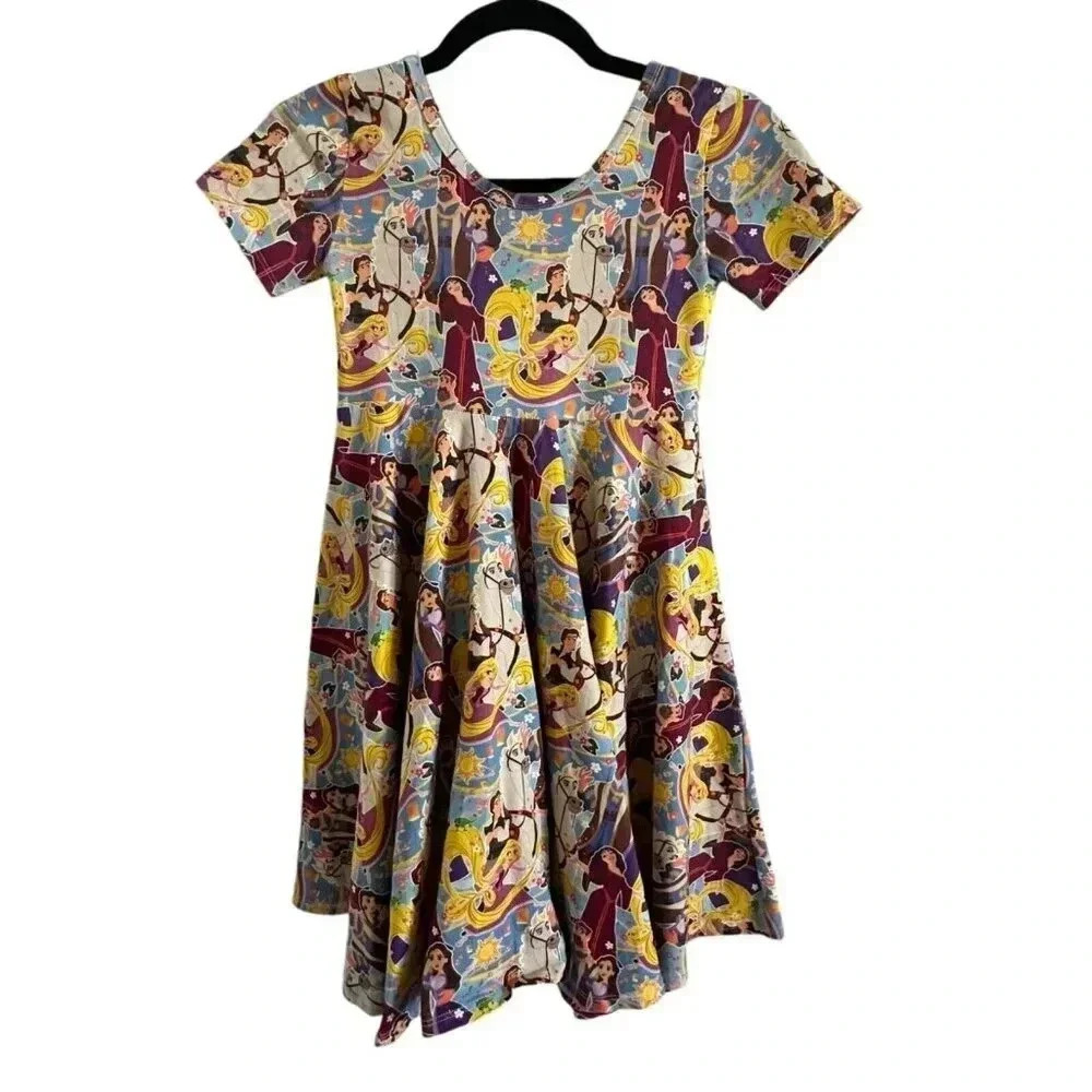 Wild Rich Kids Twirl Dress Girls Size 11/12 Tangled Disney Rupunzel print - Picture 4 of 11